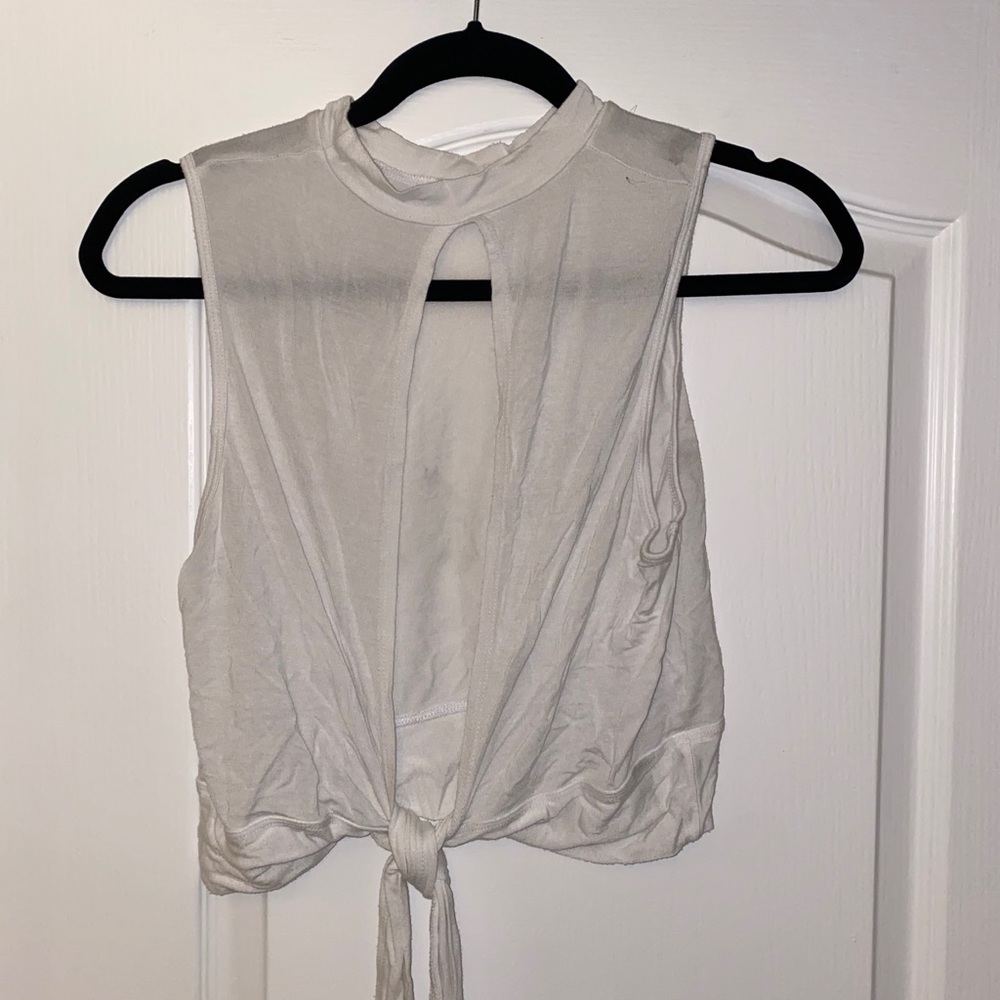 athleta high neck tie back tank